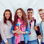 A group of college students standing together